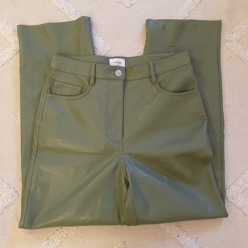Green Fake leather Wilfred Trousers